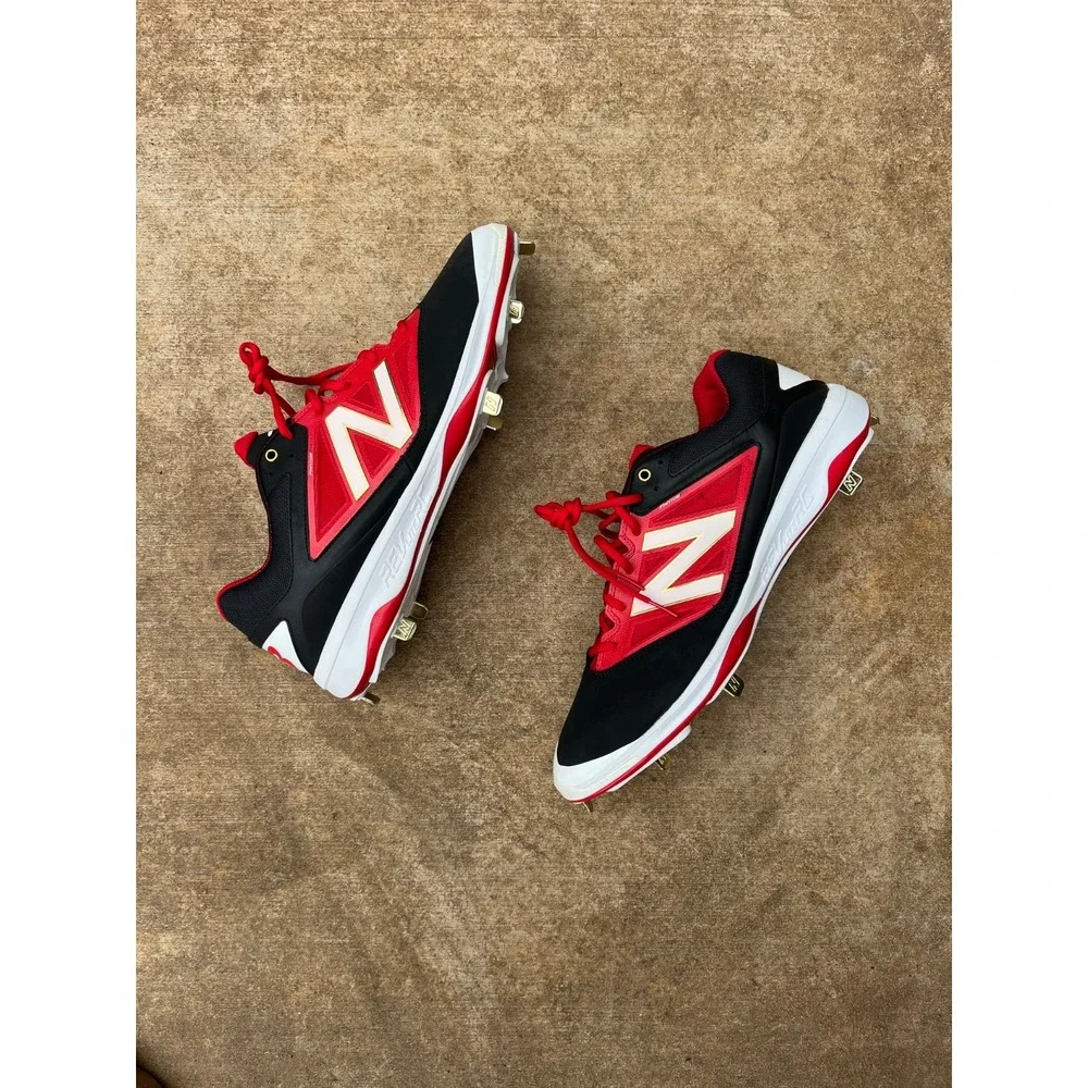 New Balance Low 4040V3 Meatl Baseball‎ Spikes Mens 16 Black Red L4040BR3